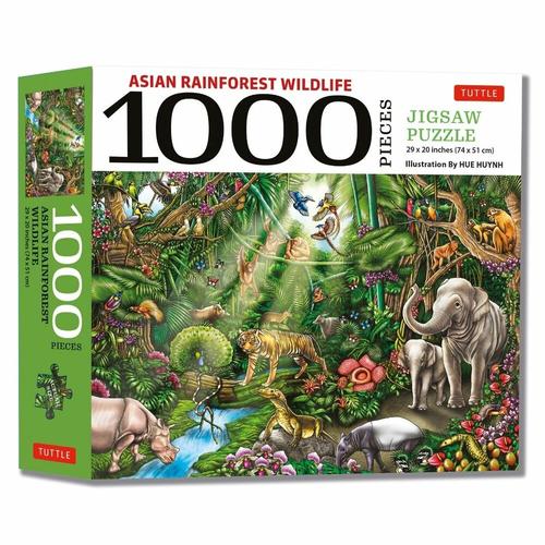 Asian Rainforest Wildlife - Puzzle 1000 Pezzi – Fauna Selvatica Della Foresta Pluviale Asiatica