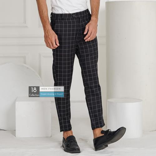 Jual Trousers Pria Tartan Slimfit 