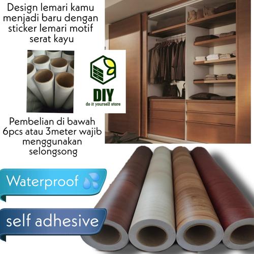 Gambar stiker PVC lemari furniture meja motif serat kayu - 04, L60×50 dari Stiker rumah tangga DIY Kota Bogor Tokopedia