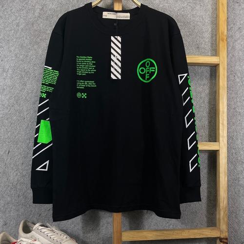 Jual kaos lengan panjang pria off white 