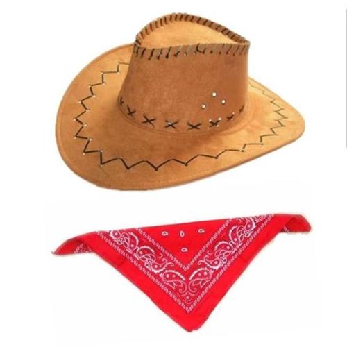 Jual COWBOY RANCH HAT SCARF SET TOPI 