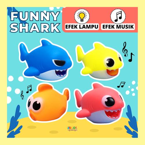 Promo Mainan Funny Baby Shark Musik dan Lampu Funny Shark Bisa Keluar
