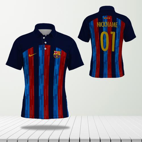 Jual T-shirt Polo Jersey Barcelona 2022 