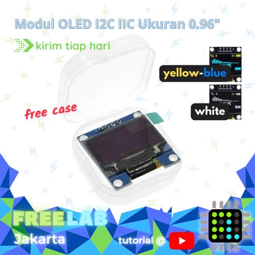 Jual Modul OLED LCD dengan I2C - Biru - Jakarta Pusat - Freelab Jakarta ...