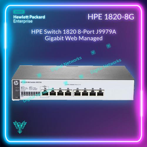 Jual HP SWITCH 1820 8G J9979A Gigabit Web Managed HPE 1820-8G