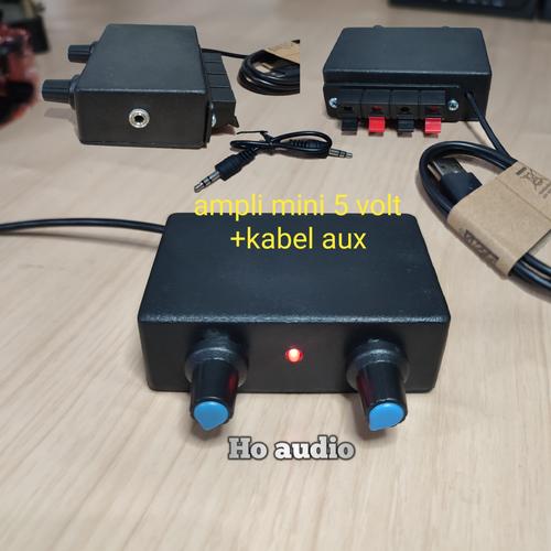 Jual Power amplifier mini 5 volt stereo 2 chanel ampli rakitan - Kab ...