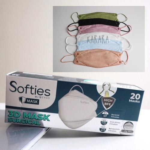 Jual MASKER SOFTIES 3D MASK SURGICAL 4ply KF94 Beige Jakarta