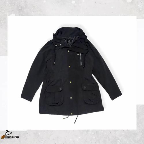 black womens parka