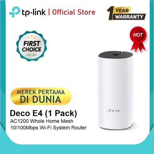 Gambar Tp-link Deco E4 1 pack Whole Home Mesh Wifi System router dari TP-Link Official Tokopedia