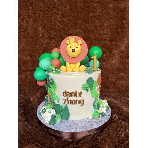 Jual Lion Birthday Cake | Zoo Birthday Cake | Kue Ulang Tahun Cowo