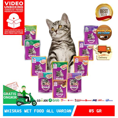 Jual [1 DUS] Whiskas Makanan Kucing Basah Tuna 8 gr semua rasa
