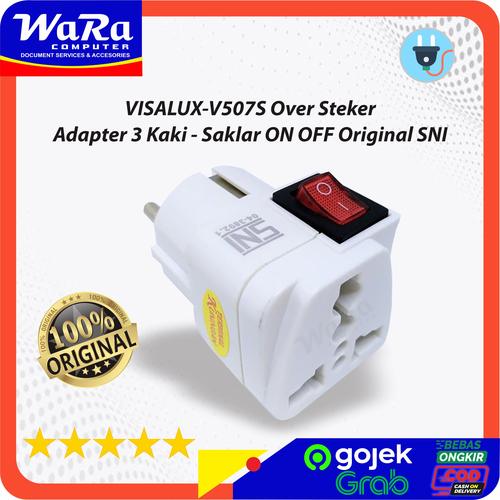 Jual VISALUX-V507S Over Steker Adapter Saklar ON OFF Original SNI ...