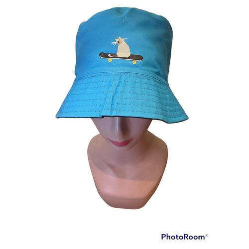 Bucket Hat Meong Skate BRG Blue Light 