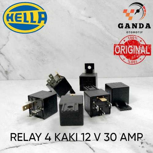 Jual RELAY HELLA KAKI 4 12V 30A RELAY KLAKSON HELLA ORIGINAL Kab