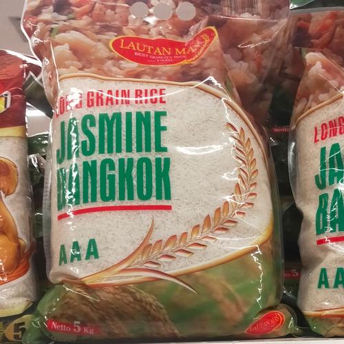 Jual BERAS LAUTAN EMAS JASMINE BANGKOK LONG GRAIN RICE 5 Kg - Jakarta ...
