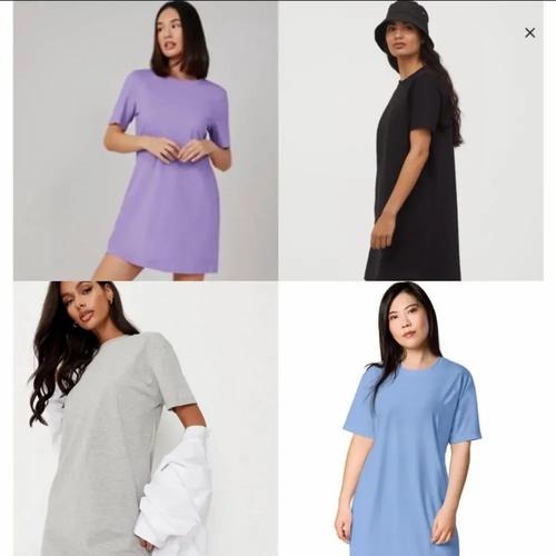 Jual HM Midi Dress Cotton - Grey, S 