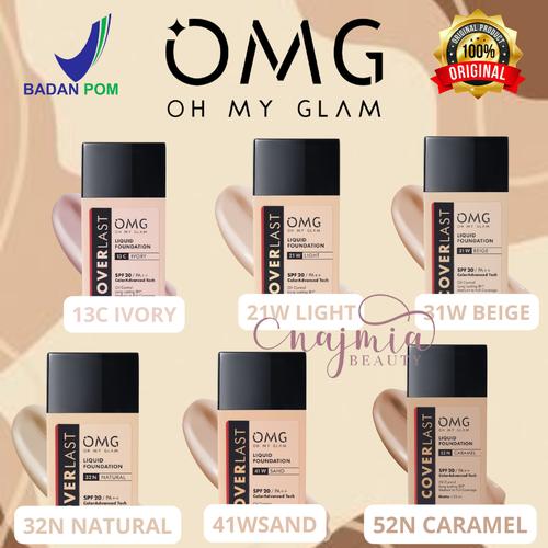 Jual OMG Oh My Glam Coverlast Liquid Foundation All Varian Alas Bedak