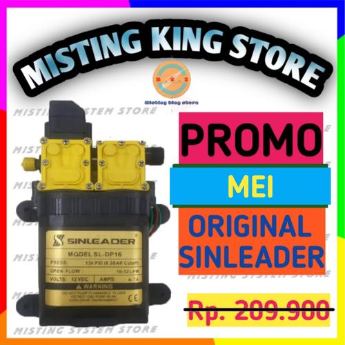 Gambar POMPA DC 12V DOUBLE PUMP MOTOR 130PSI ORIGINAL SINLEADER HIGH PRESSURE dari MISTING KING STORE Kab. Bogor Tokopedia