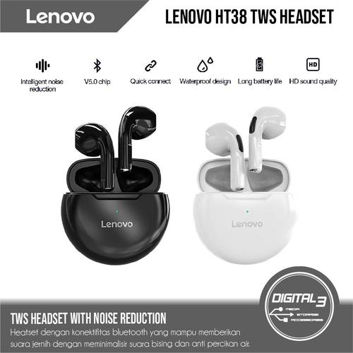 Promo Earphone Wireless TWS Lenovo HT38 Bluetooth Headset