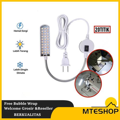 Gambar Lampu Mesin Jahit LED 20 Titik magnet (PAKAI COLOKAN) - 20titik dari MTEshop Jakarta Utara Tokopedia