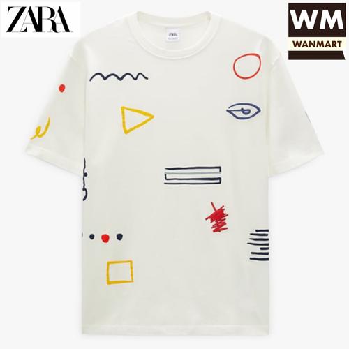Jual ZARA Men Abstract Print T-Shirt 