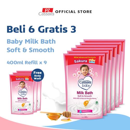 Gambar Beli 6 Gratis 3 Cussons Baby Milk Bath Soft & Smooth – Sabun Bayi dari Cussons Official Store Tokopedia