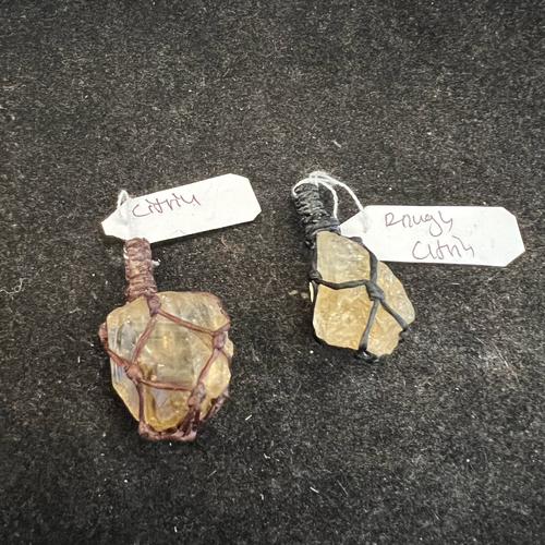 Jual Raw citrine pendant untreated 