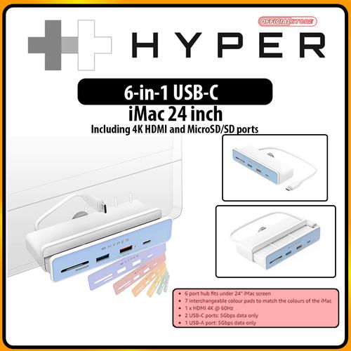 Gambar HYPERDRIVE 6 in 1 USB-C HDMI HUB iMac 24" With 7 Faceplates dari HYPERDRIVE OFFICIAL INDONESIA Jakarta Barat Tokopedia