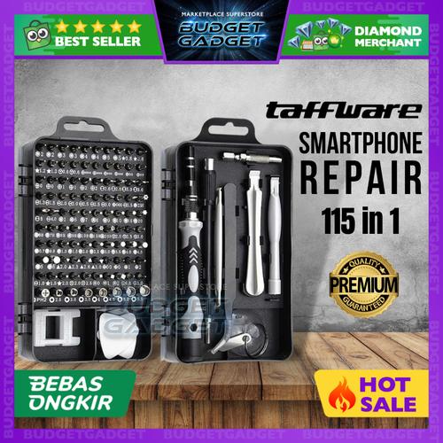 Jual Taffware Obeng Set Reparasi Smartphone 115 in 1 Screwdriver ...