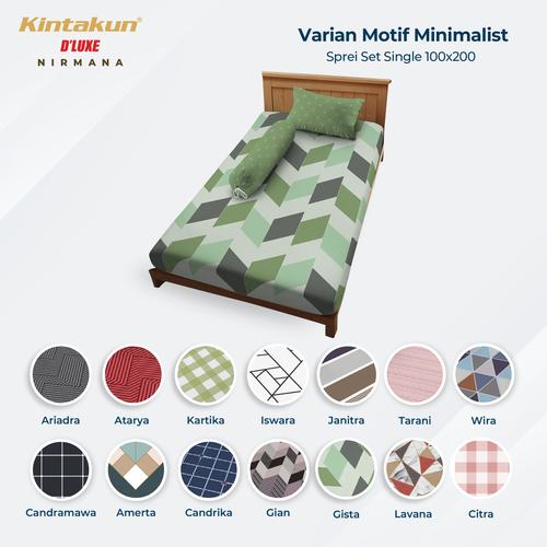 Gambar Sprei Single 100 Kintakun Dluxe Nirmana Minimalis Microfiber 20 cm - Atarya dari Kintakun Sprei Bedcover Tokopedia