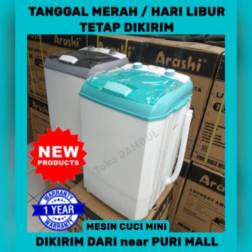 Gambar Mesin Cuci Mini Portable 4,5 kg Arashi - No BUBBLE dari TOKO JAMBUL Jakarta Barat Tokopedia