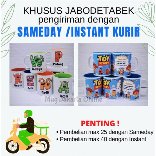 Jual Mug Printing 2 Tone / Khusus Gojek 