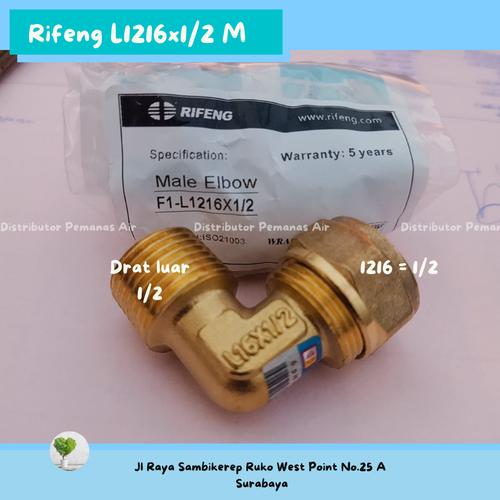 Jual Rifeng Drat Luar Elbow Ukuran 1216x1/2 Male - Kota Surabaya ...