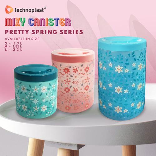 Gambar MIXY CANISTER / WADAH / TOPLES MAKANAN SERIES PRETTY SPRING - S dari Technoplast Kab. Tangerang Tokopedia