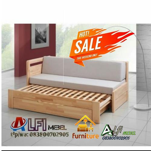 Jual sofa bed kayu jati minimalis Kab. Jepara mebel_Fufniture mebel