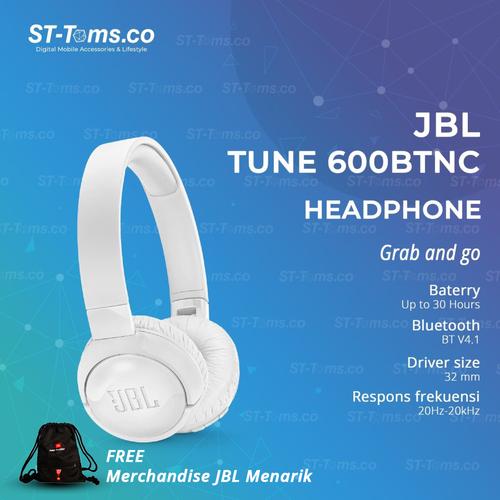 Jual JBL T600BT N.C / T 600 BT NC Wireless On-ear Headphones - Black -  Putih - Jakarta Utara - ST-Toms.co | Tokopedia