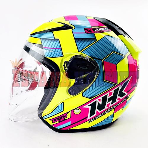Jual HELM NHK R6 SE MOTIF CUBE YELLOW 