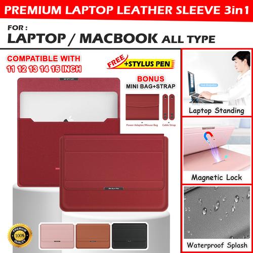 Sleeve Tas Stand Laptop Macbook 11 12 13 14 15 16 In Inch Air Pro Asus  11-12 Inch, Hitam di Forsakey Gadget Acc Tokopedia