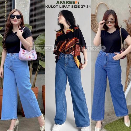 Jual CELANA KULOT JEANS SNOW WANITA 