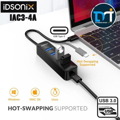 IDsonix 4/7-Port USB Hub, USB 3.2/3.0 Geschwindigkeit 50/100cm Kabel Laptop PC e