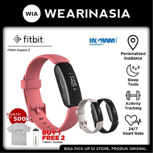 Promo Fitbit Inspire 2 Health \u0026 Fitness Tracker Smartwatch Garansi Resmi -  Desert Rose - Kab. Tangerang - Wearinasia Official | Tokopedia