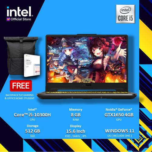 Gambar Asus TUF FX506LH - GTX1650 i5 10300 8GB 512ssd 15.6"FHD 144Hz RGB W10 - Non Bundle dari Intel Gaming ID Jakarta Utara Tokopedia