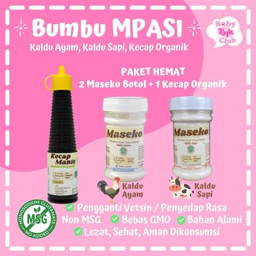 Gambar Lingkar Organik Maseko Botol-Kaldu Ayam, Kaldu Sapi, Kaldu Jamur 100gr dari Baby Talk Club Kota Surabaya Tokopedia