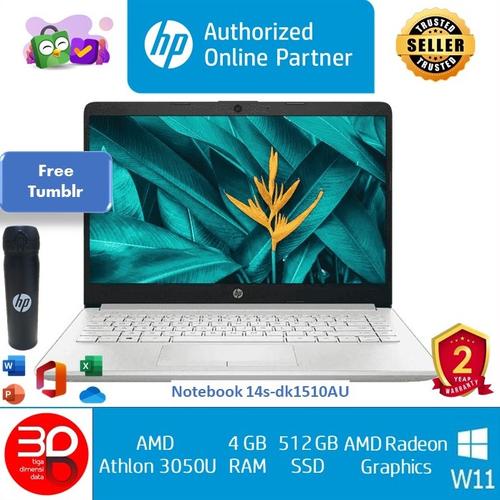 Gambar HP NB 14s-dk1510AU Athlon-3050U 4GB 512GB UMA Win + OHS 2Y dari 3DD - HP Authorized Jakarta Pusat Tokopedia