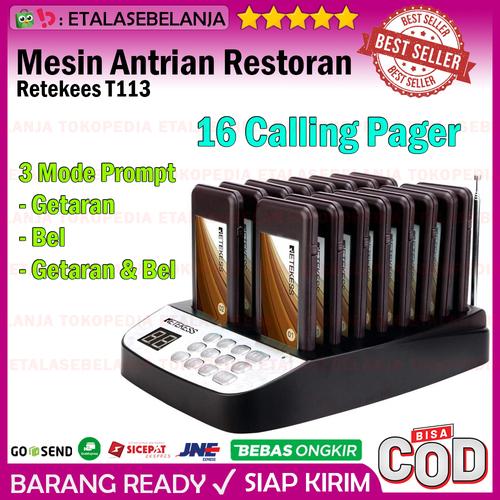 Gambar Popular Wireless Guest Paging System Mesin Antrian Restoran Masa Kini dari EtalaseBelanja Jakarta Pusat Tokopedia