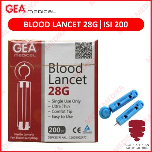 Promo Blood Lancet GEA 28G Jarum Bekam 28 G Sample Pengambil Darah Isi 200 Kota Surabaya