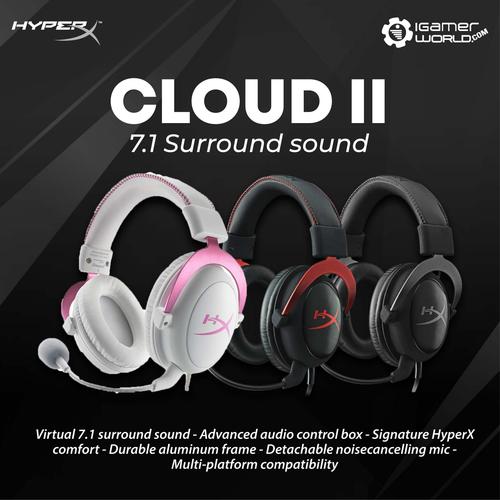 Jual HyperX Cloud II / Cloud 2 7.1 Surround Sound Gaming Headset - PINK -  Kota Surabaya - Igamerworld Store Sby | Tokopedia