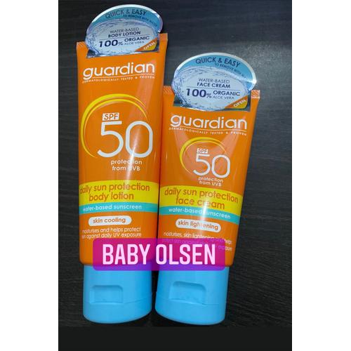 Jual GUARDIAN DAILY SUN PROTECTION FACE CREAM/BODY LOTION SPF 50 face serum 50ml Jakarta
