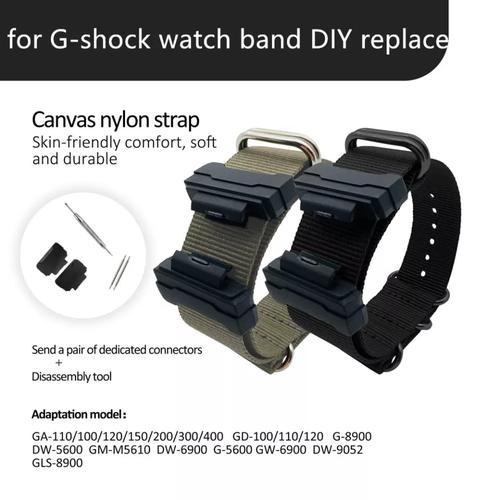 Jual Tali Strap Kanvas Nato Canvas Casio GShock Adapter Konektor