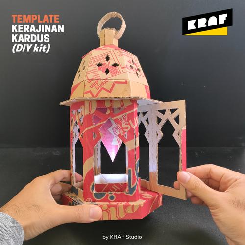 Gambar Pola Kerajinan Kardus no.608: Lentera Khas Timur Tengah dari KRAF studio Jakarta Selatan Tokopedia